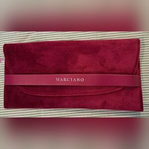 NWOT Marciano Maroon Burgundy Velvet Velour Sunglasses Sunnies Glasses Case